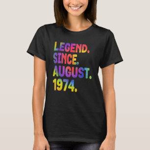 Förklaring sedan augusti 1974 49 år gammal tie Dye T Shirt