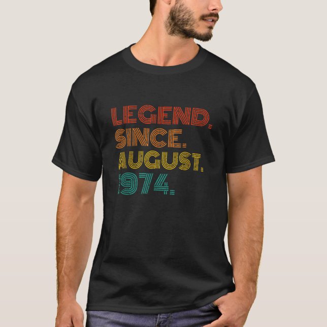 Förklaring sedan augusti 1974 Född i augusti 1974  T Shirt (Framsida)