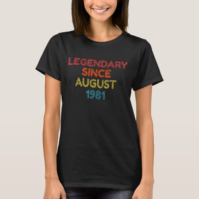 Förklaring sedan augusti 1981 Retro Birthday T Shirt (Framsida)