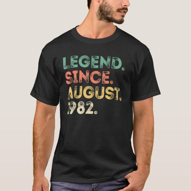 Förklaring sedan augusti 1982 40 födelsedagar 40 å t shirt (Framsida)