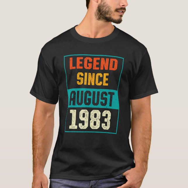 Förklaring sedan augusti 1983 40 födelsedagar 40 å t shirt (Framsida)