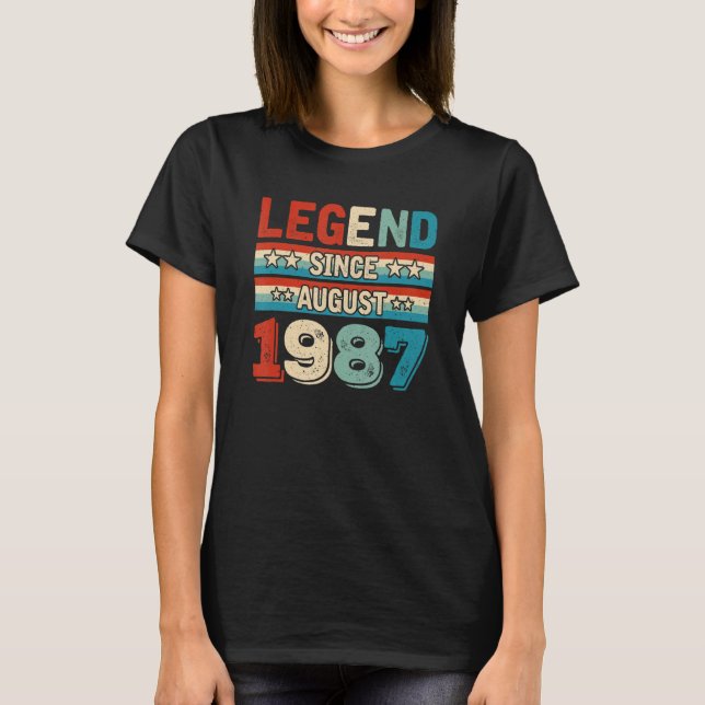 Förklaring sedan augusti 1987 Retro 35 år gammal 3 T Shirt (Framsida)