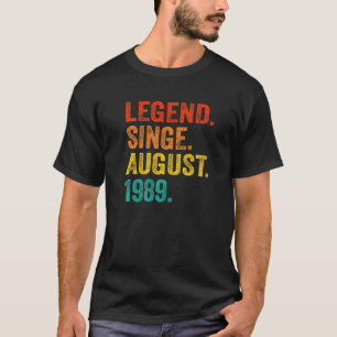 Förklaring sedan augusti 1989 Retro 33 år gammal 3 T Shirt