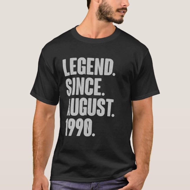 Förklaring sedan augusti 1990 - gåva i 31 år t shirt (Framsida)