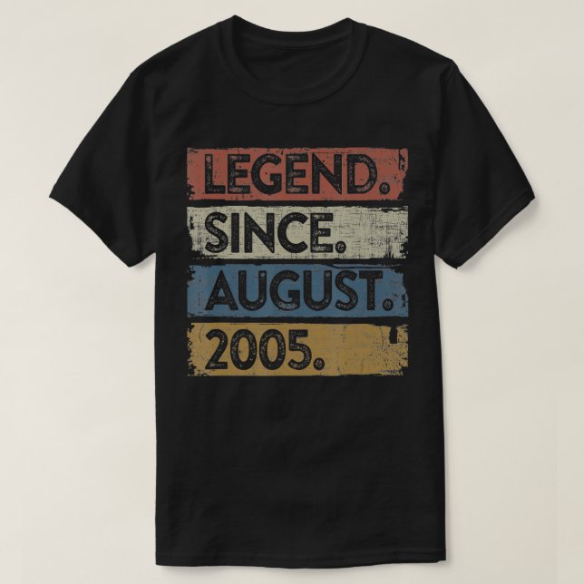 Förklaring sedan augusti 2005 16:e födelsedag Gift T Shirt (Design framsida)