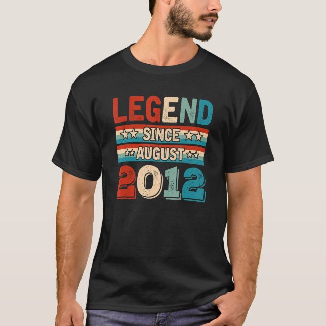 Förklaring sedan augusti 2012 Retro 10 år gammal 1 T Shirt (Framsida)