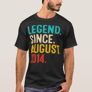 Förklaring sedan augusti 2014 8:e födelsedag 8 år t shirt