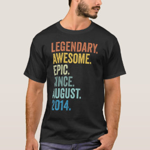 Förklaring sedan augusti 2014 9 år gammal 9:e föde t shirt