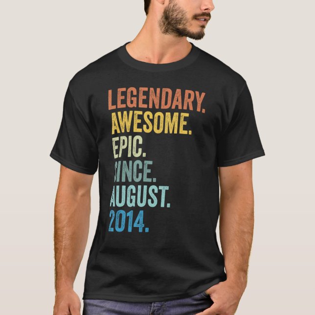 Förklaring sedan augusti 2014 9 år gammal 9:e föde t shirt (Framsida)