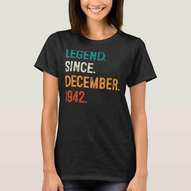 Förklaring sedan december 1942 80:e dagen 80 år ga t shirt (Framsida)