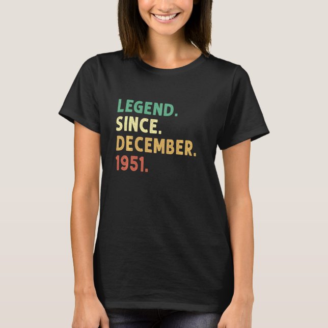 Förklaring sedan december 1951 70:e födelsedagen 7 t shirt (Framsida)