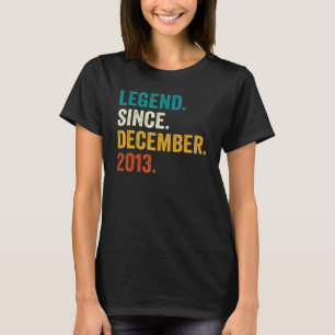 Förklaring sedan december 2013 9:e födelsedagen 9 t shirt