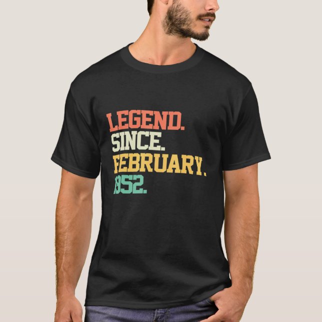 Förklaring sedan februari 1952 70:e födelsedagen 7 t shirt (Framsida)