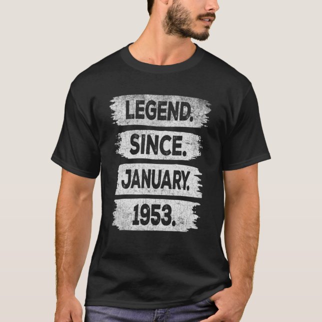 Förklaring sedan januari 1953 70 år gammal 70:e fö t shirt (Framsida)