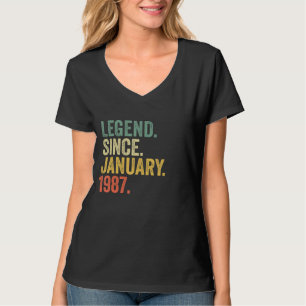 Förklaring sedan januari 1987 36 år gammal 36:e fö t shirt