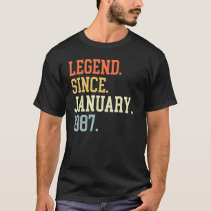 Förklaring sedan januari 1987 För manar kvinnor 19 T Shirt