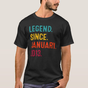 Förklaring sedan januari 2013 10:e födelsedagen 10 t shirt