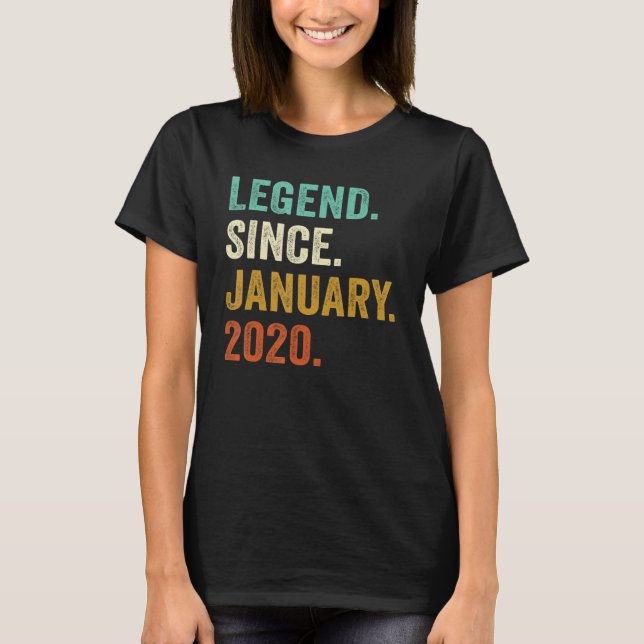 Förklaring sedan januari 2020 3:e födelsedag 3 år t shirt (Framsida)