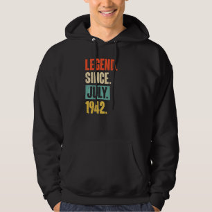 Förklaring sedan juli 1942 80 år gammal 80:e födel hoodie