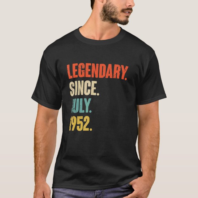Förklaring sedan juli 1952 70 år gammal 70:e födel t shirt (Framsida)