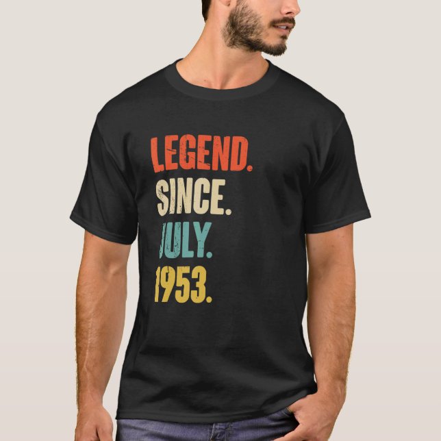 Förklaring sedan juli 1953 69 år gammal gåva 69 t shirt (Framsida)