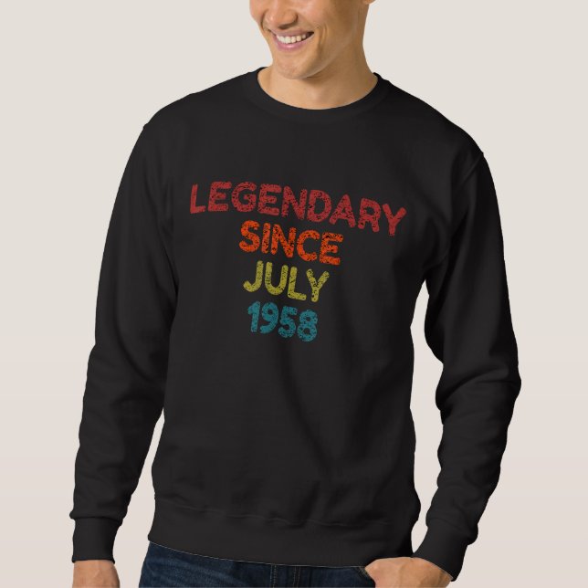 Förklaring sedan juli 1958 Retro Birthday Lång Ärmad Tröja (Framsida)