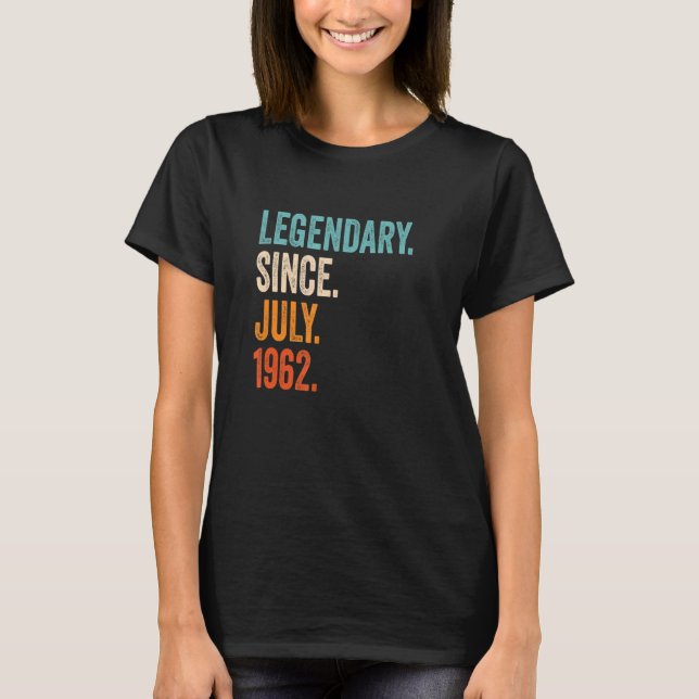 Förklaring sedan juli 1962 61:a födelsedagen t shirt (Framsida)