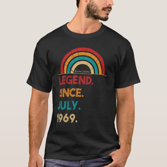 Förklaring sedan juli 1969 53:e födelsedagen Retro T Shirt (Framsida)