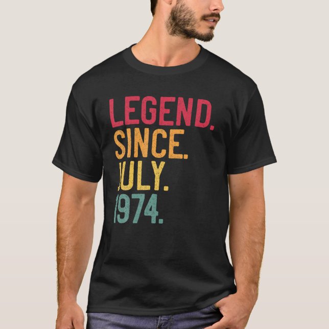 Förklaring sedan juli 1974 47:e födelsedagen 47 år t shirt (Framsida)