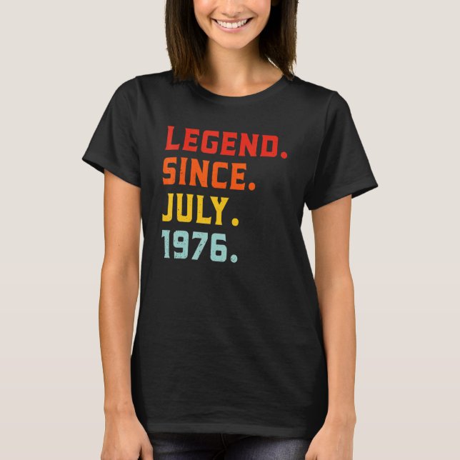 Förklaring sedan juli 1976 46:e födelsedagens Vint T Shirt (Framsida)