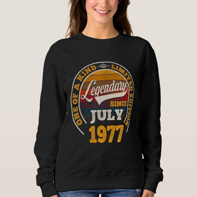 Förklaring sedan juli 1977 45:e födelsedagen 45 år t shirt (Framsida)