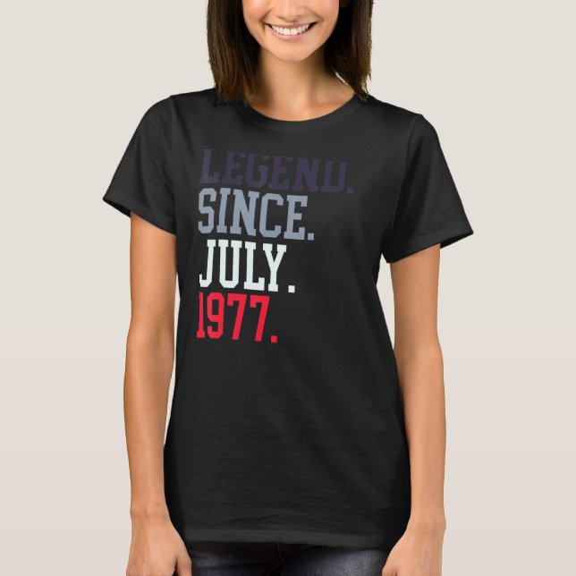 Förklaring sedan juli 1977 För manar kvinnor juli  T Shirt (Framsida)