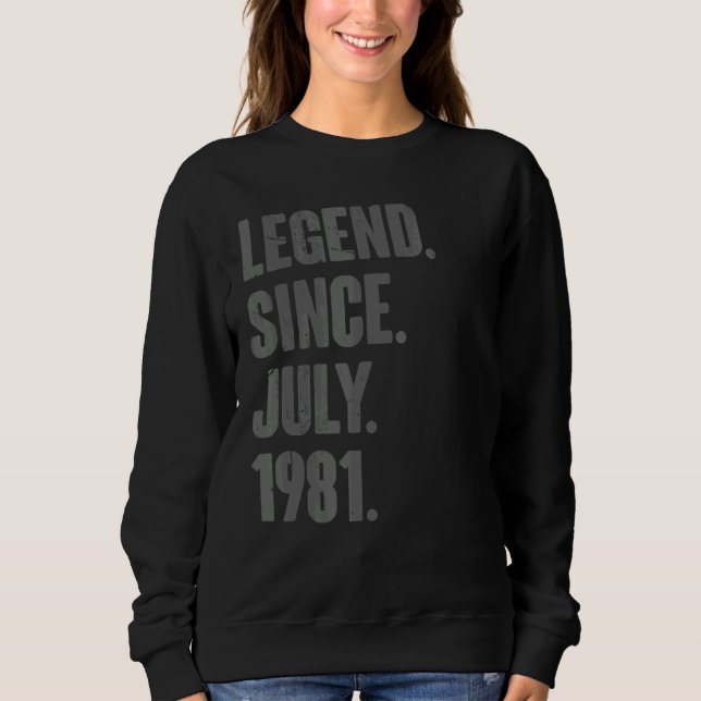 Förklaring sedan juli 1981 41 år gammal 41:a födel t shirt (Framsida)