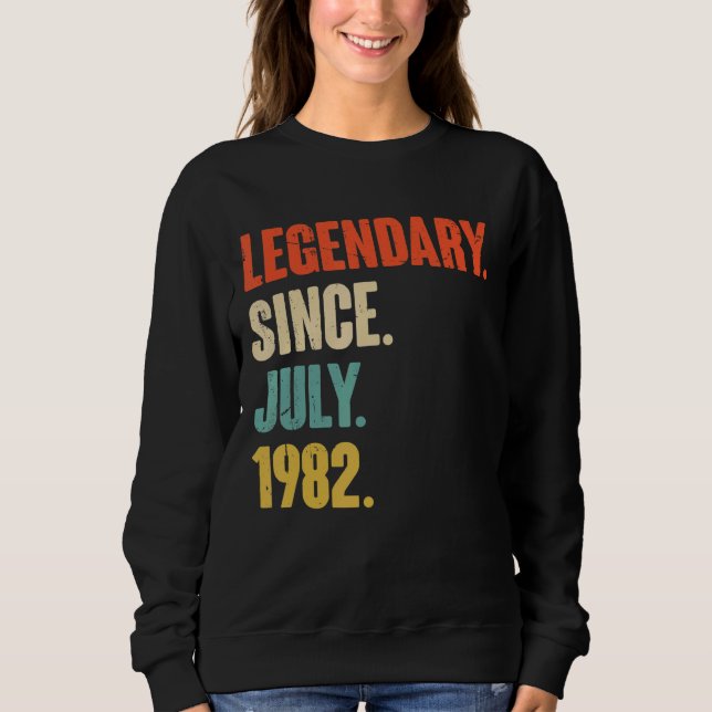 Förklaring sedan juli 1982 40 år gammal 40:e födel t shirt (Framsida)