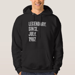 Förklaring sedan juli 1987 35 år gammal 35e hoodie