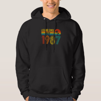 Förklaring sedan juli 1987 35e födelsedag 35 år hoodie