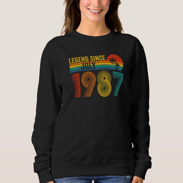 Förklaring sedan juli 1987 35e födelsedag 35 år t shirt (Framsida)