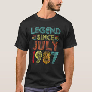 Förklaring sedan juli 1987 35e Födelsedagens Vinta T Shirt