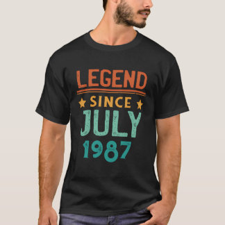Förklaring sedan juli 1987 Retro 36:e födelsedagen T Shirt