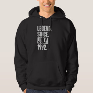 Förklaring sedan juli 1992 30 år gammal 30års föde hoodie