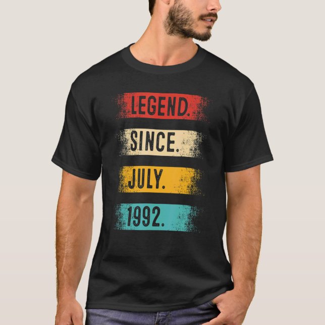 Förklaring sedan juli 1992 30 år gammal 30års föde t shirt (Framsida)