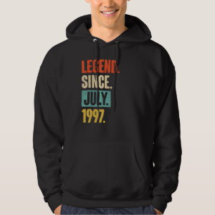 Förklaring sedan juli 1997 25 år gammal 25:e födel hoodie