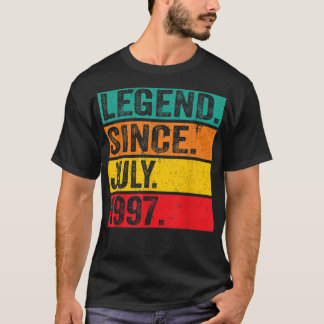 Förklaring sedan juli 1997 25:e födelsedagen 25 år t shirt
