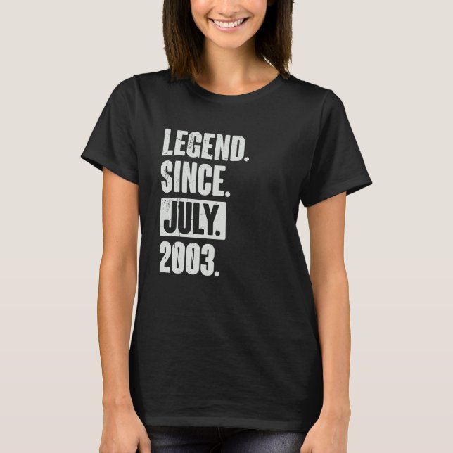 Förklaring sedan juli 2003 19 år gammal 19:e födel t shirt (Framsida)