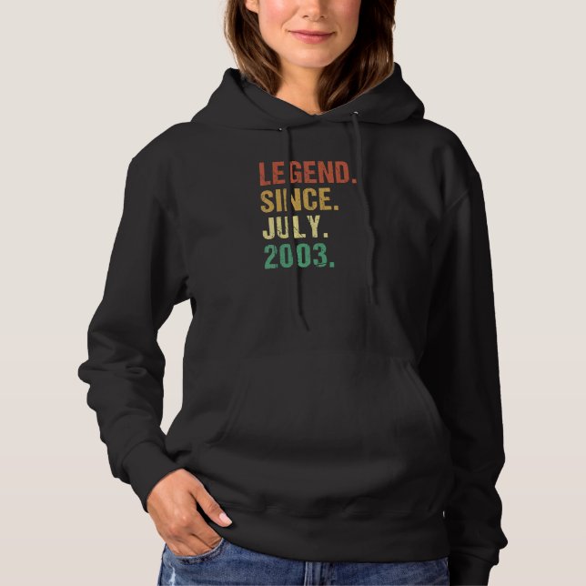 Förklaring sedan juli 2003 19:e födelsedagen 19 år t shirt (Framsida)