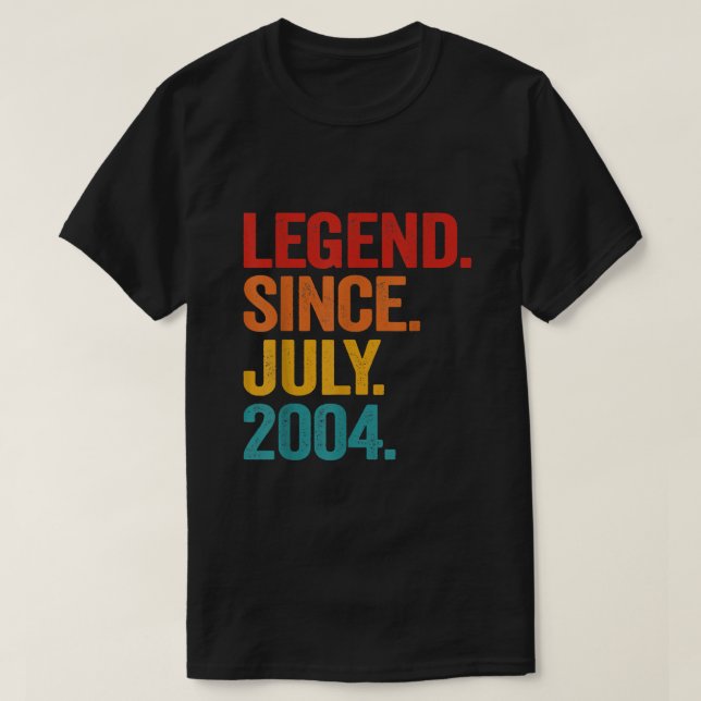 Förklaring sedan juli 2004 18:e födelsedagspresent t shirt (Design framsida)