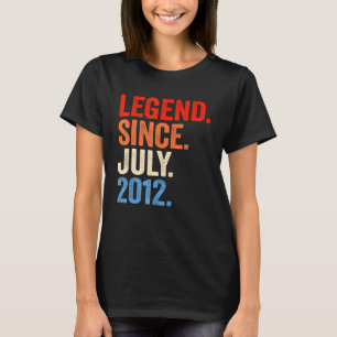 Förklaring sedan juli 2012 tionde födelsedagen 10 t shirt