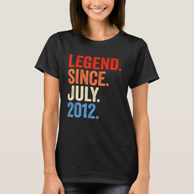 Förklaring sedan juli 2012 tionde födelsedagen 10  t shirt (Framsida)