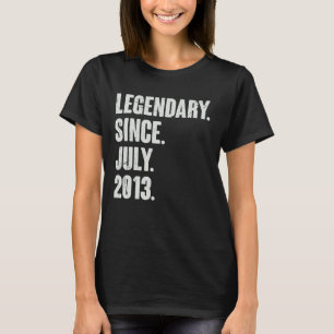 Förklaring sedan juli 2013 9 år gammal 9:e födelse t shirt