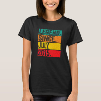Förklaring sedan juli 2015 7 år gamla 7:e-födelsed t shirt